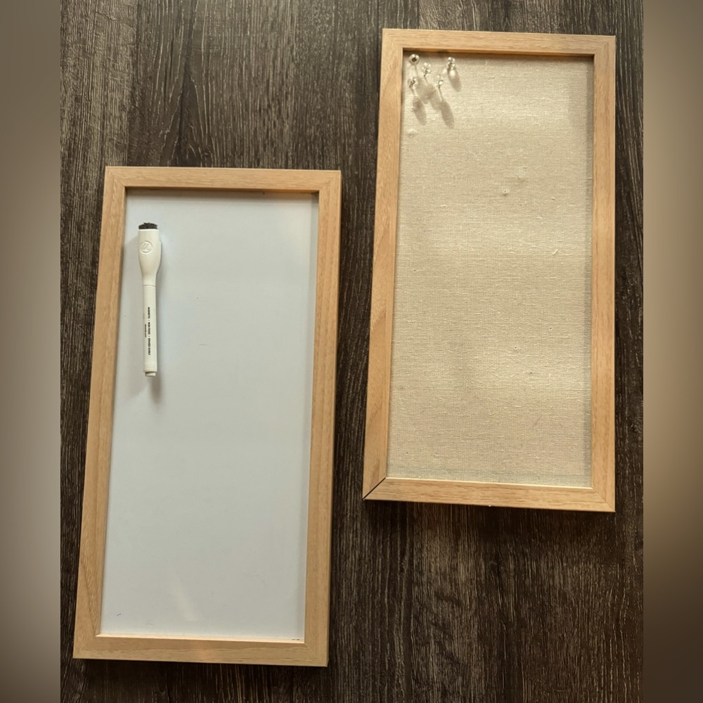 White board & cork board
